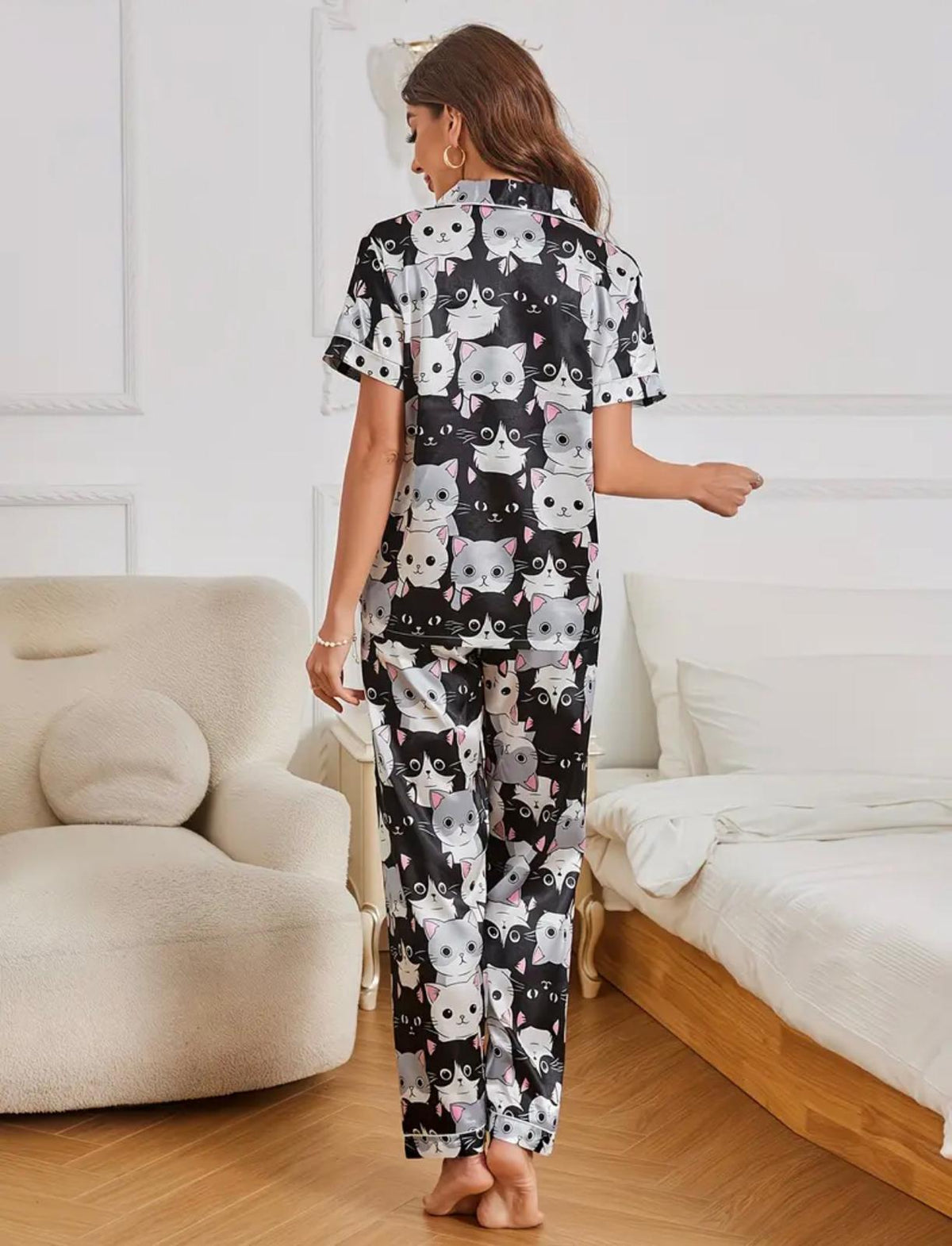 🐱 Pijama Cat Lover – Divertida, Moderna y Llena de Personalidad