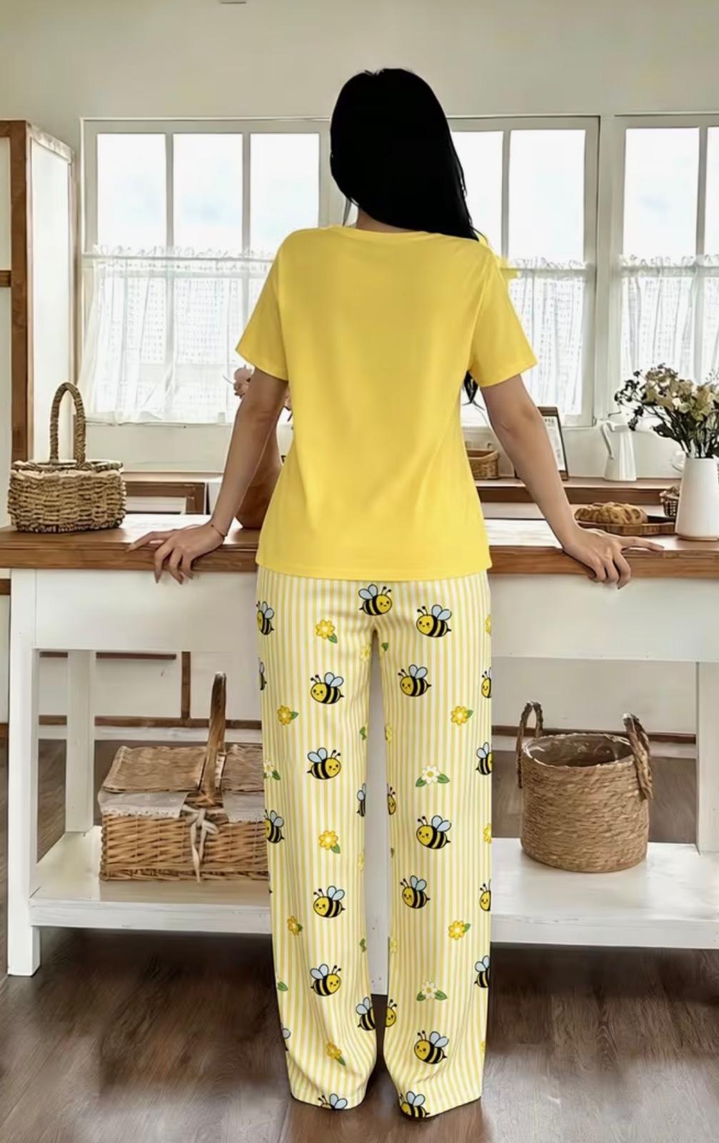 Pijama Sweet Bee – Alegre, Cómoda y Llena de Buena Vibra