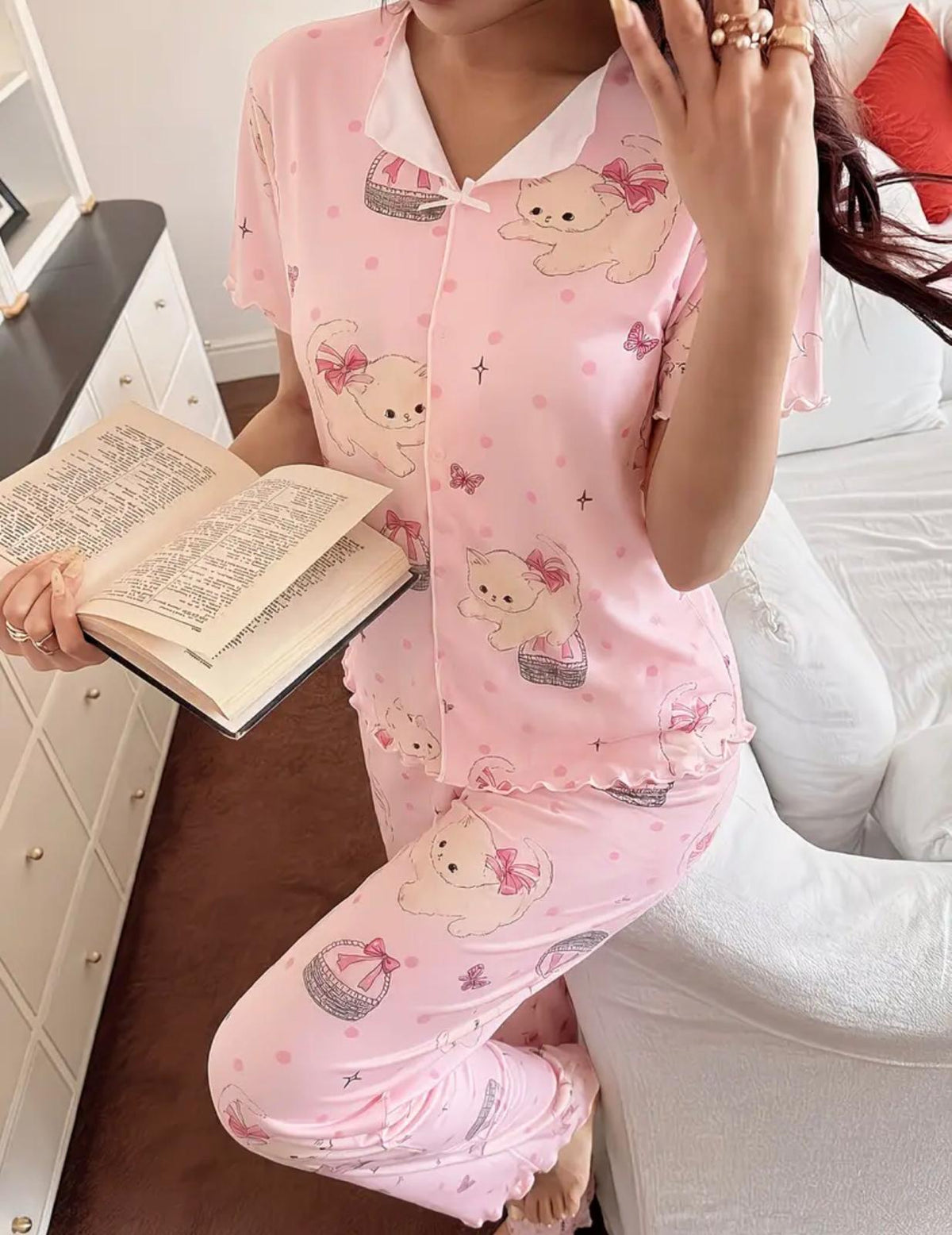 Pijama Pink Kitty – Dulce, Femenina y Súper Adorable