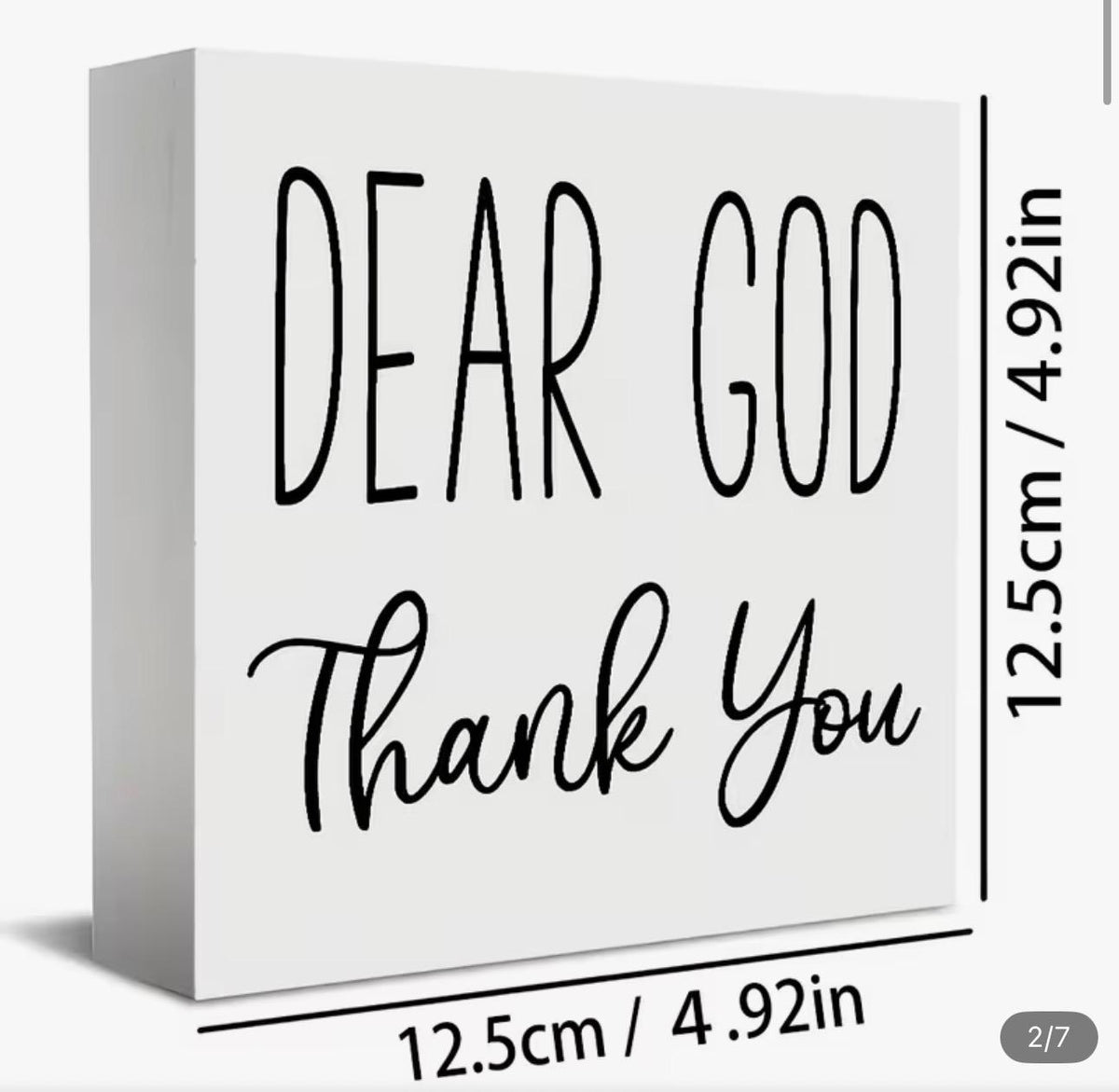 Placa Decorativa "Dear God, Thank You