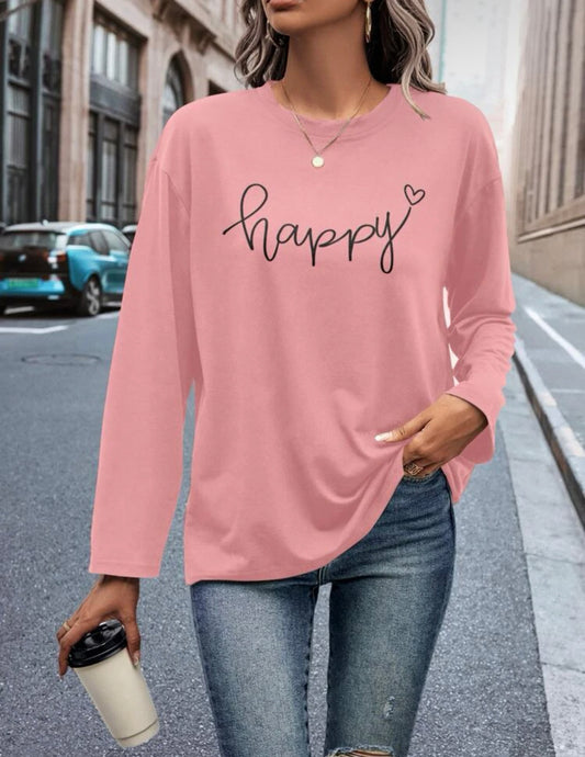 Camiseta Maga Larga HAPPY