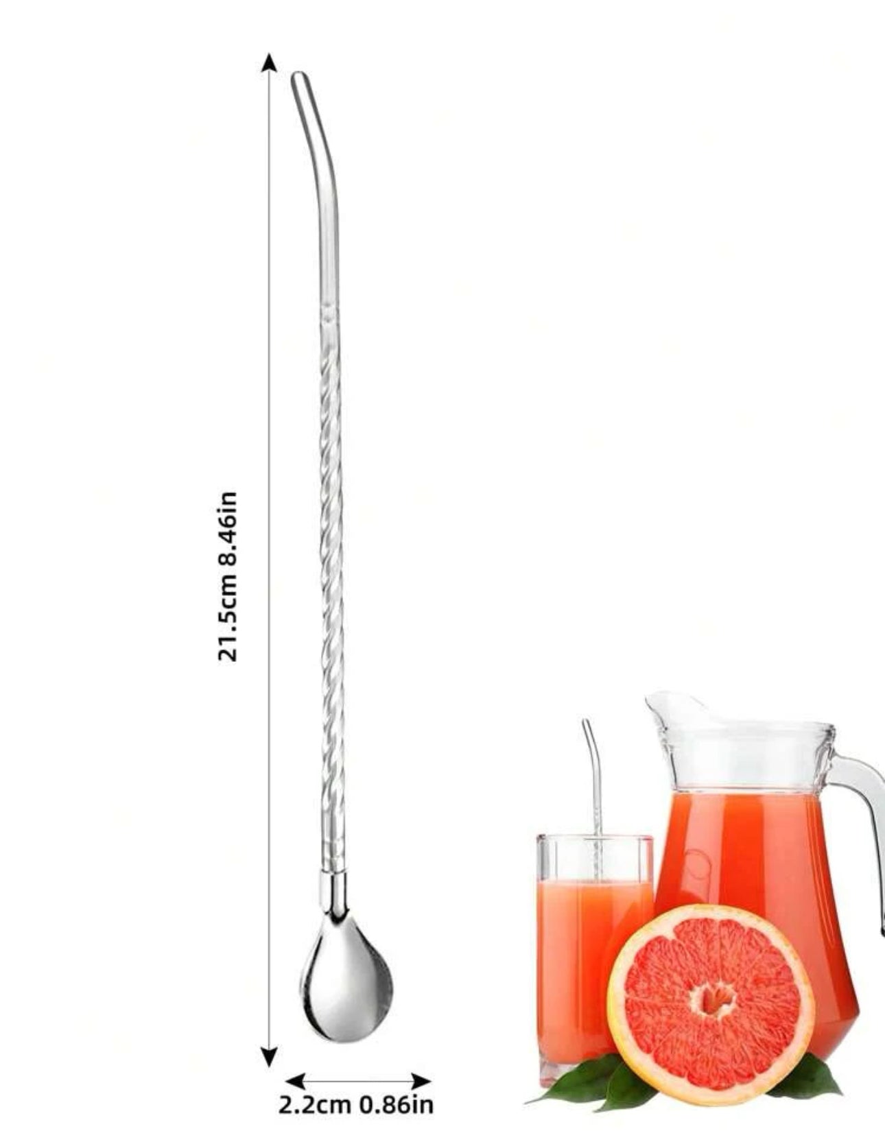 Cuchara de coctel mango largo