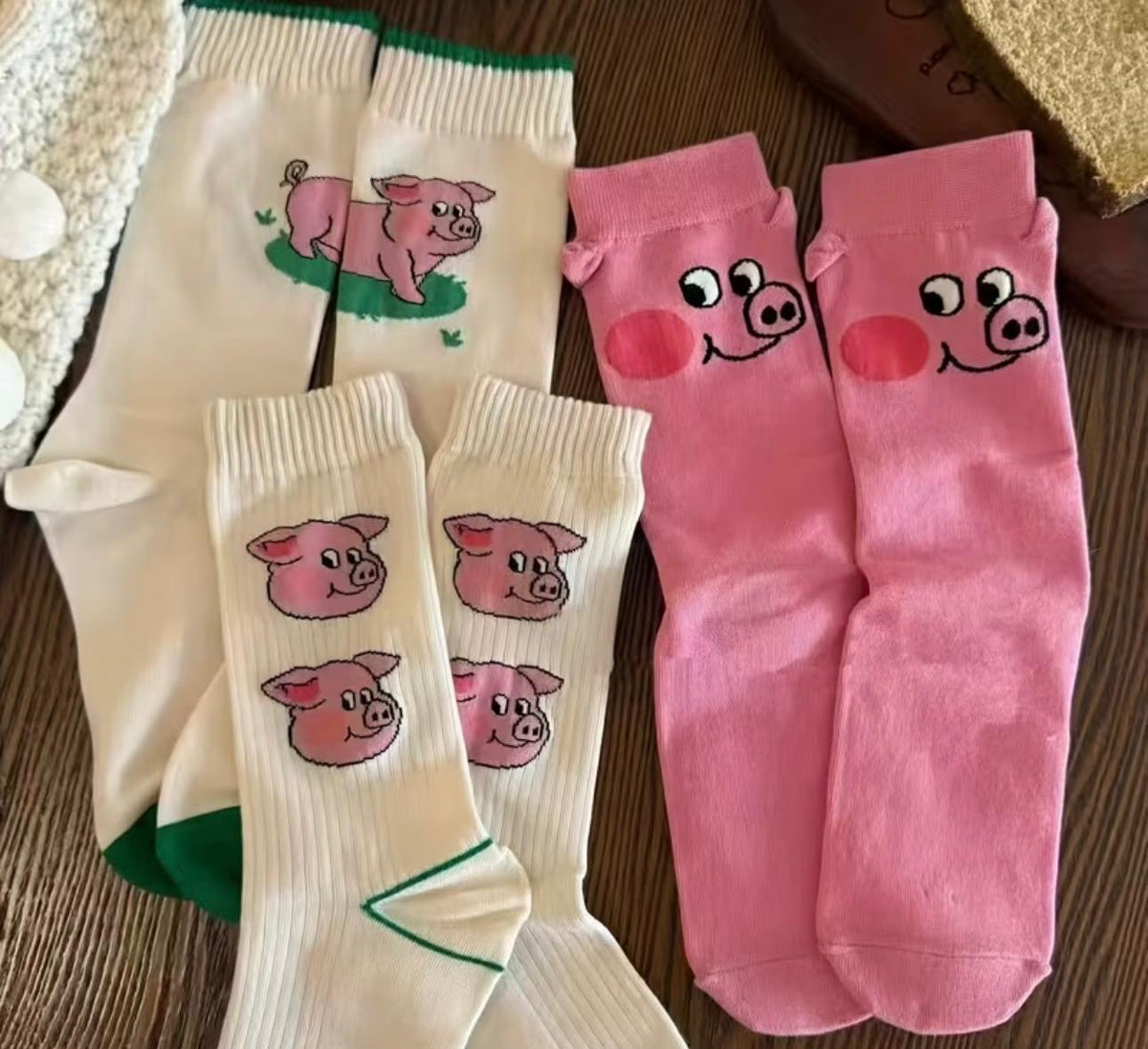 Set de Calcetines Piggy – Divertidos, Tiernos y con Mucha Personalidad