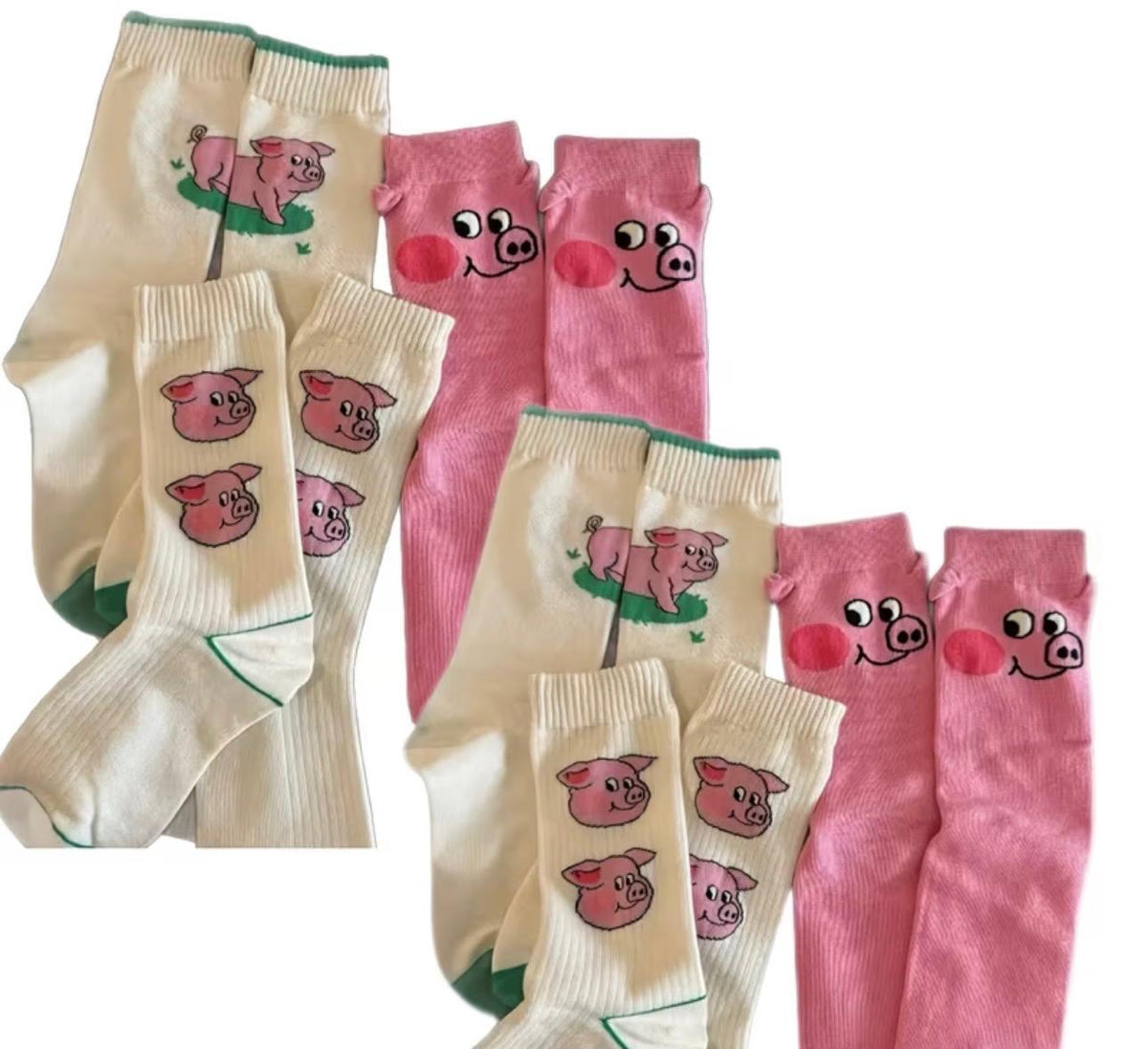 Set de Calcetines Piggy – Divertidos, Tiernos y con Mucha Personalidad