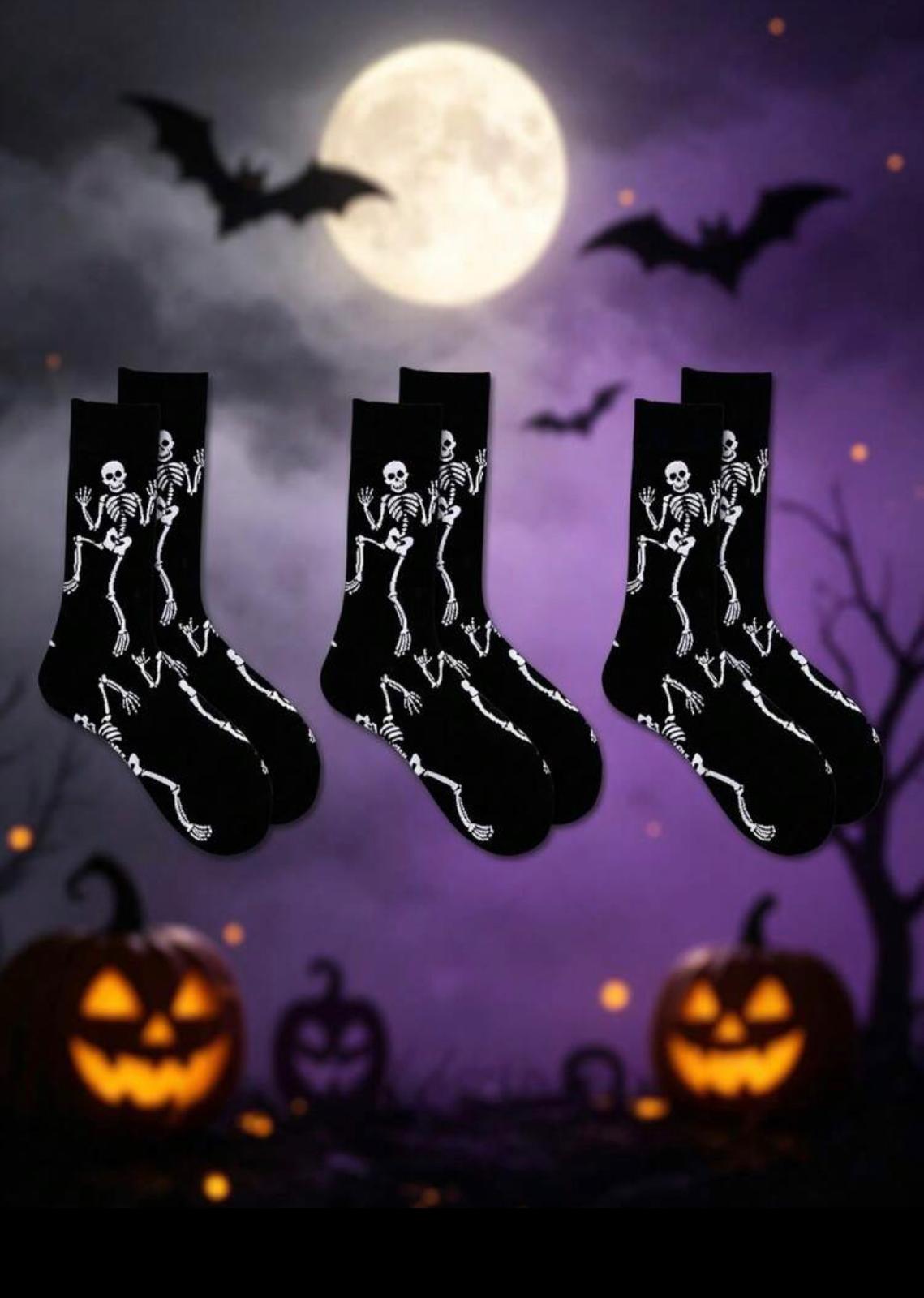 Calcetines Halloween Skeleton – Divertidos, Originales y con Mucho Estilo ( 1 Par)