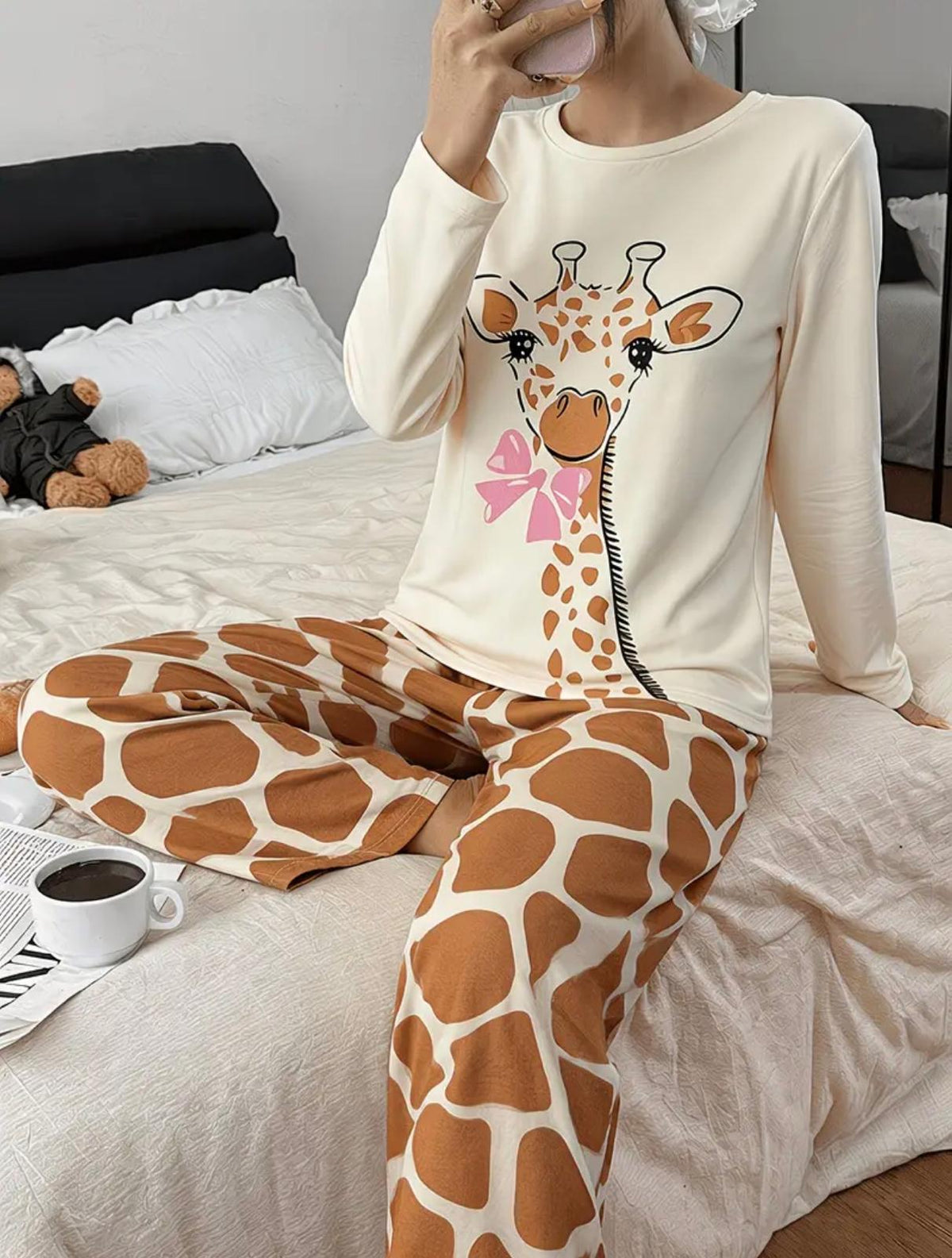 Pijama Sweet Giraffe – Divertida, Tierna y Súper Original