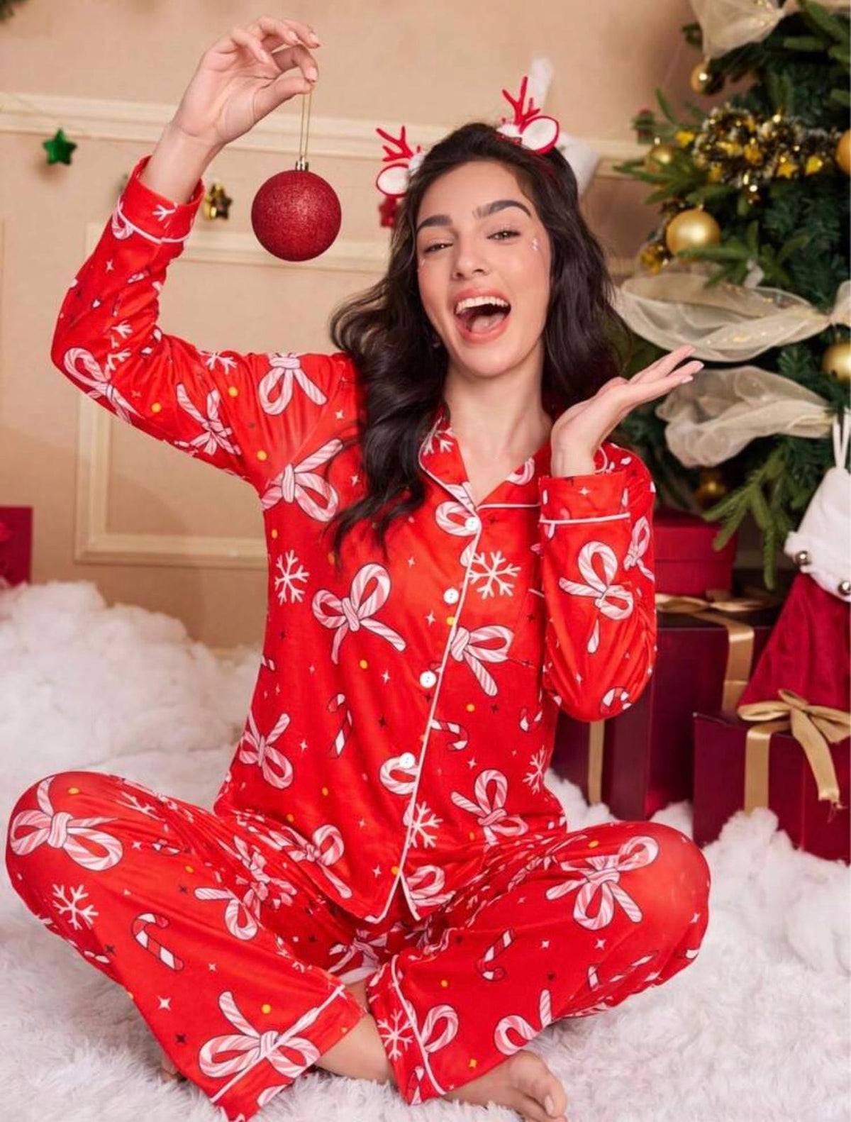 Pijama Navideña Candy Cane – Dulce, Alegre y Perfecta para Regalar