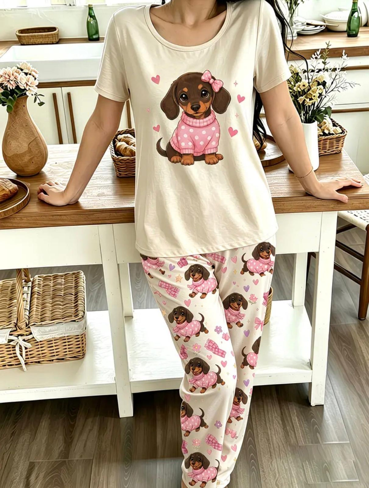 Pijama Sweet Dachshund – Tierna, Cómoda y Demasiado Adorable