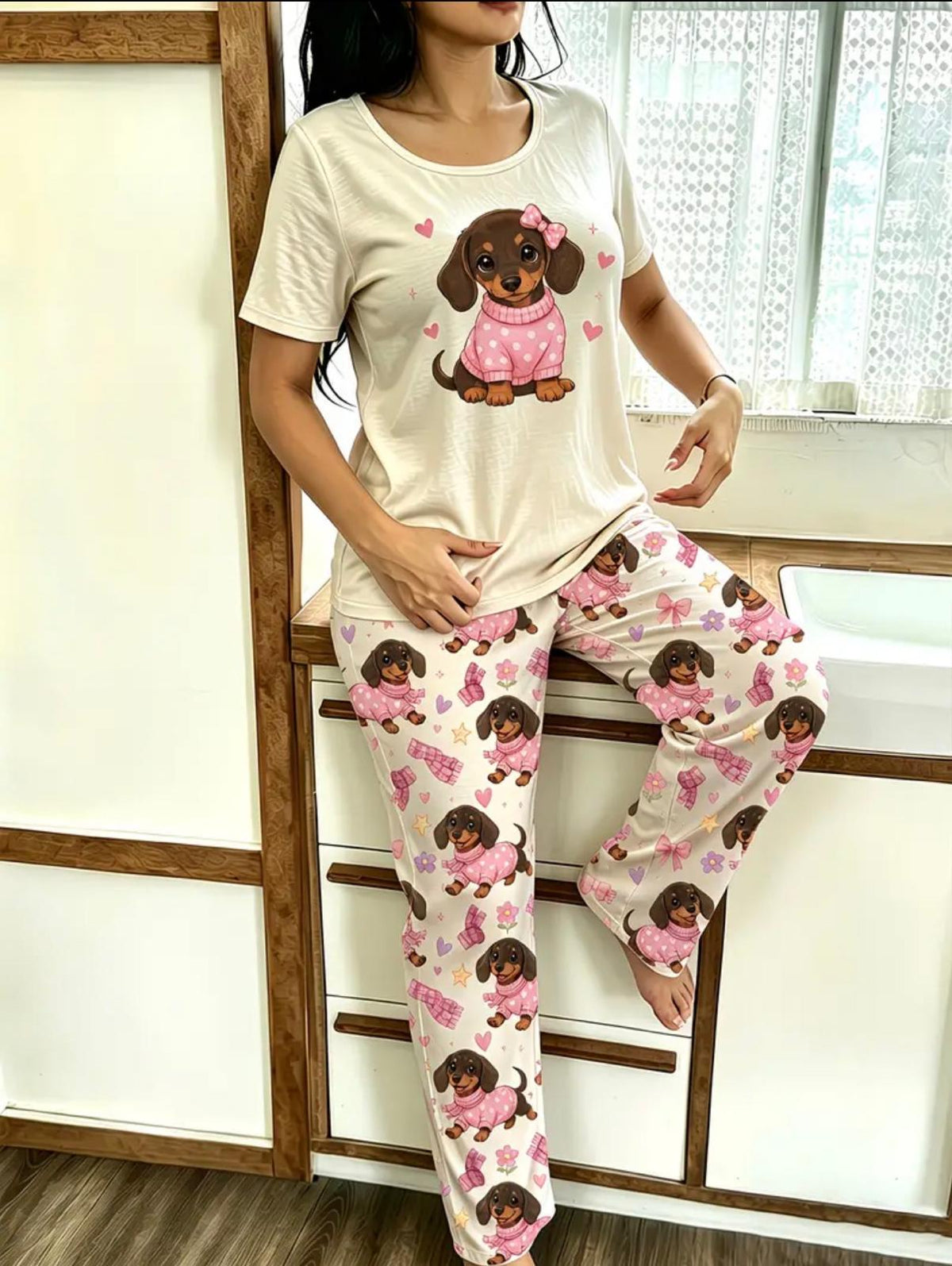 Pijama Sweet Dachshund – Tierna, Cómoda y Demasiado Adorable