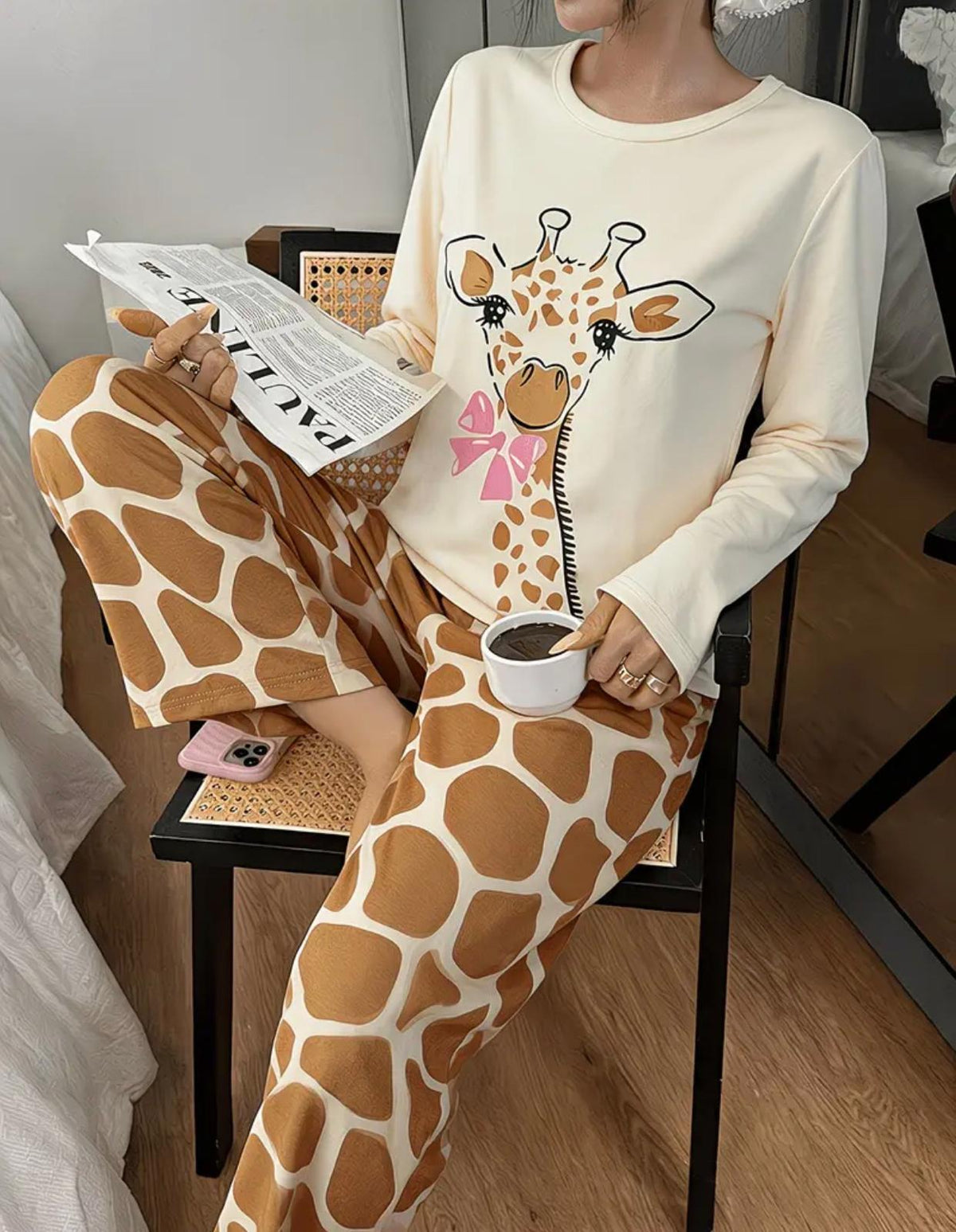 Pijama Sweet Giraffe – Divertida, Tierna y Súper Original