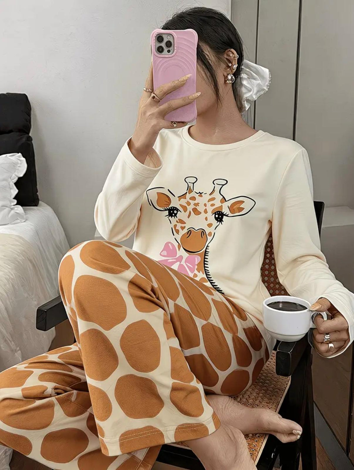 Pijama Sweet Giraffe – Divertida, Tierna y Súper Original