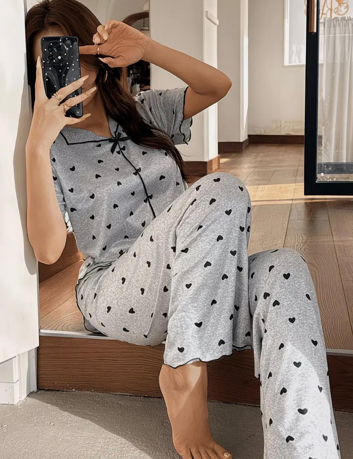 Pijama Mini Hearts – Sencilla, Coqueta y Súper Cómoda