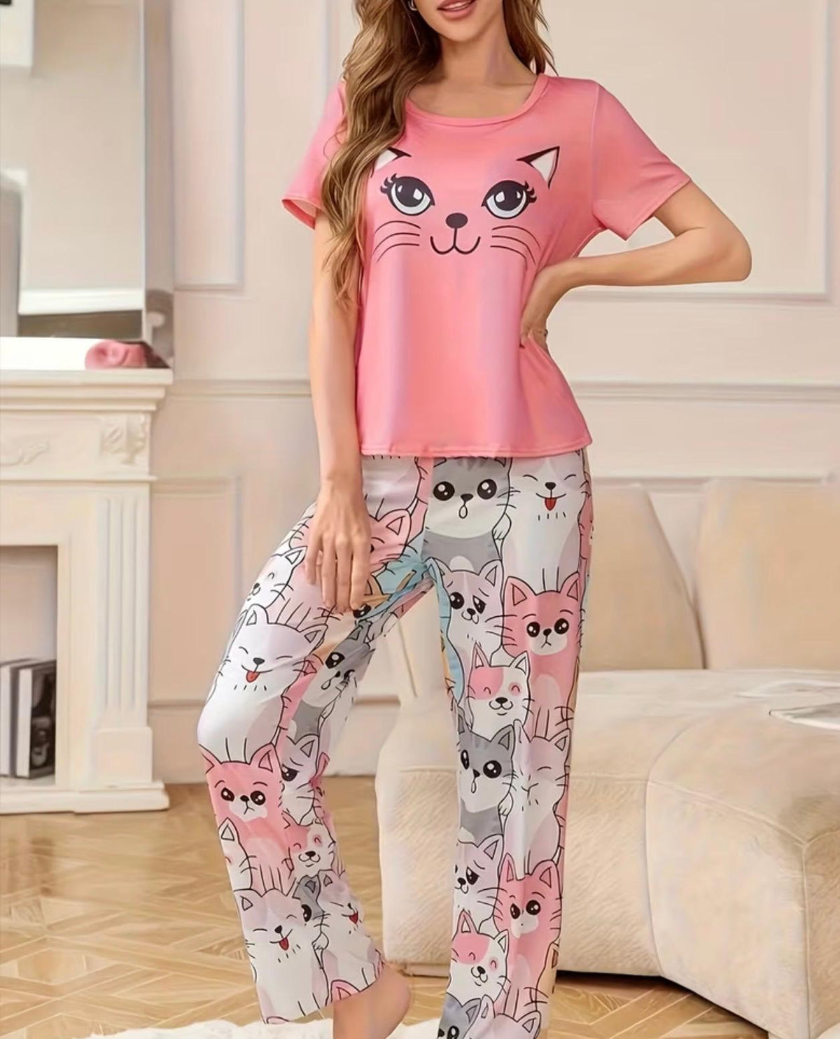 Pijama Pretty Cats – Tierna, Alegre y Súper Cómoda
