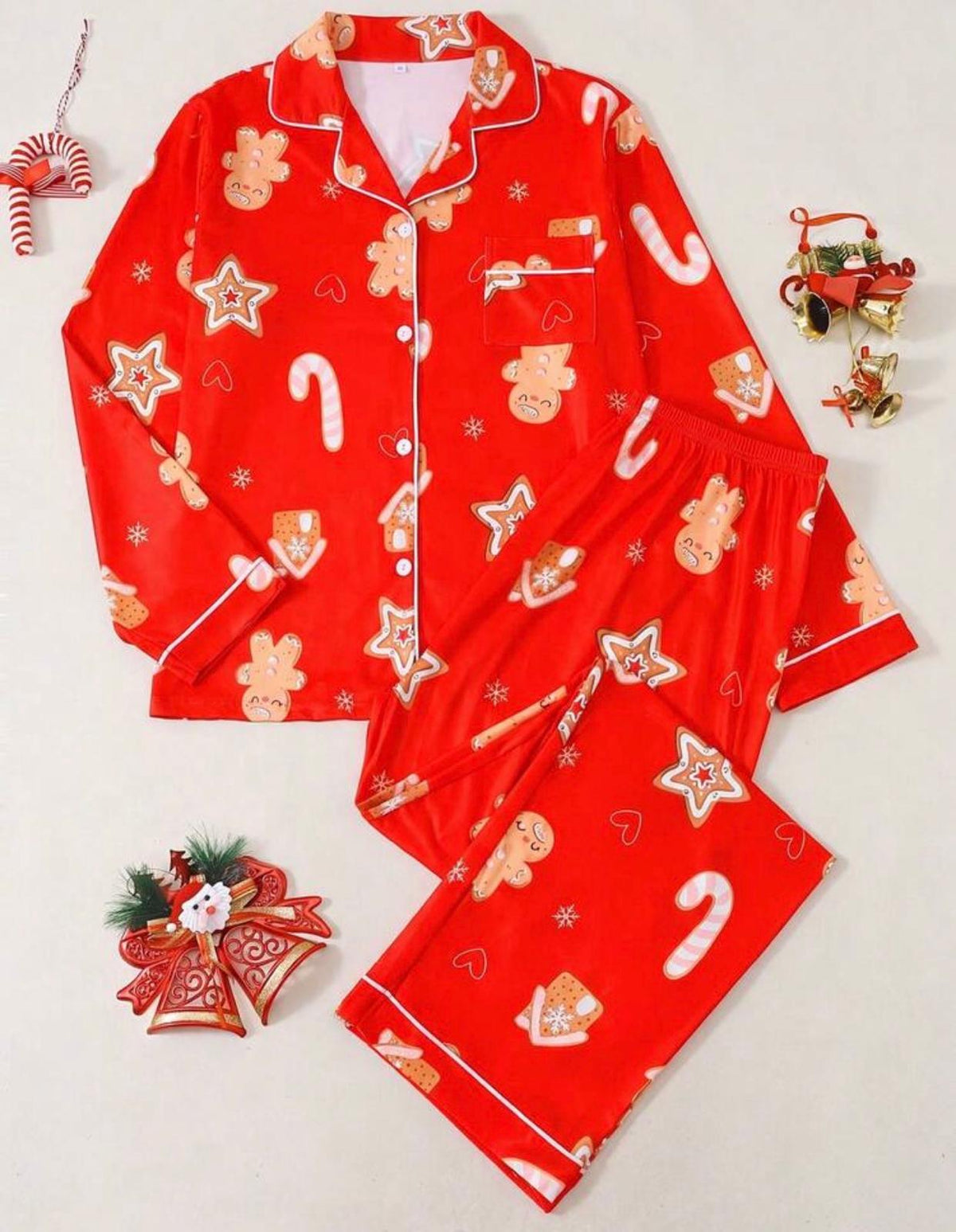 Pijama Navideña Gingerbread – Dulce, Cómoda y Festiva