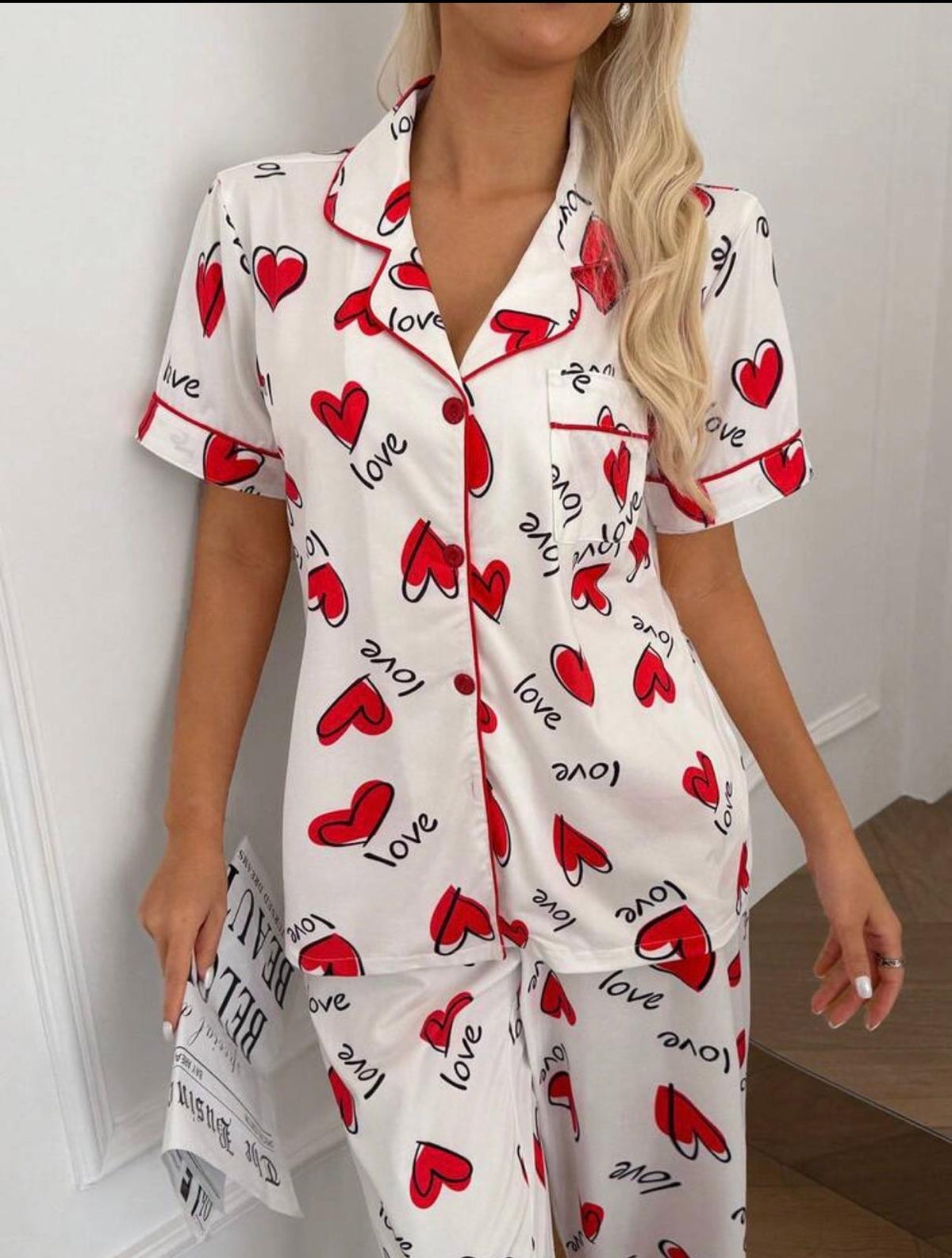 Pijama Love Hearts – Coqueta, Cómoda