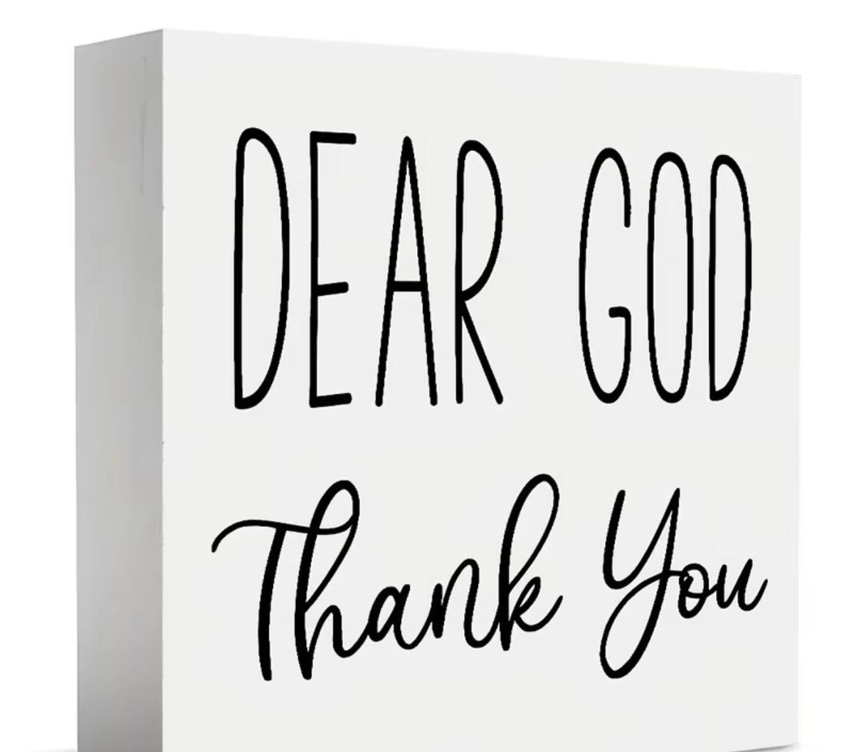 Placa Decorativa "Dear God, Thank You