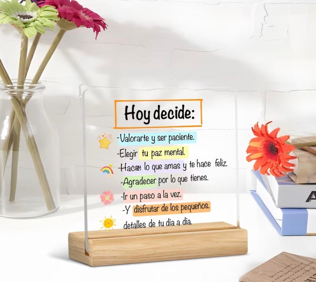 Placa Decorativa "Hoy Decide"