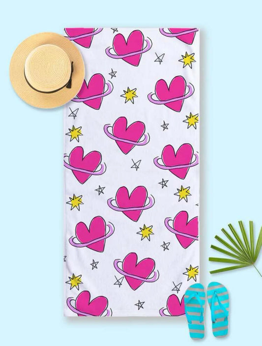 Toalla Corazones y estrellas