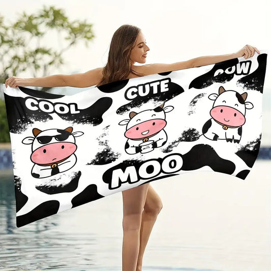 Toalla con estampado de vaca