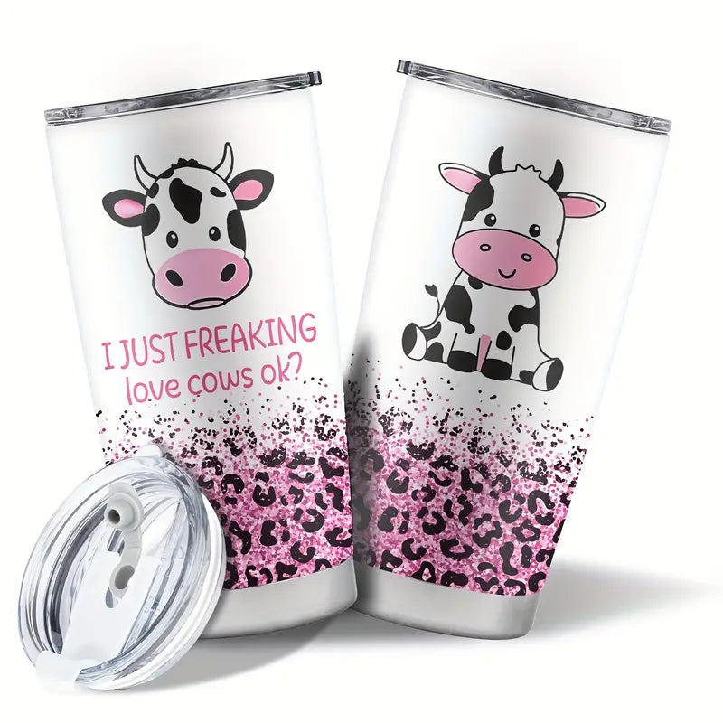 Vaso con estampado de vaca