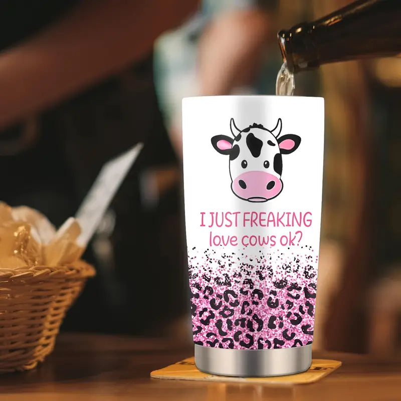 Vaso con estampado de vaca
