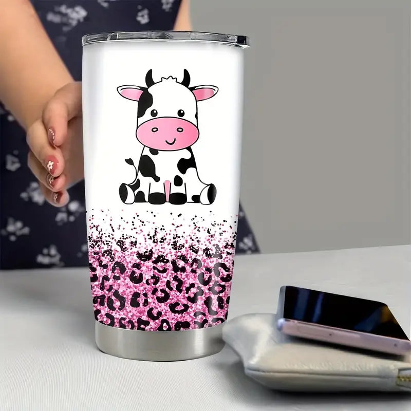 Vaso con estampado de vaca