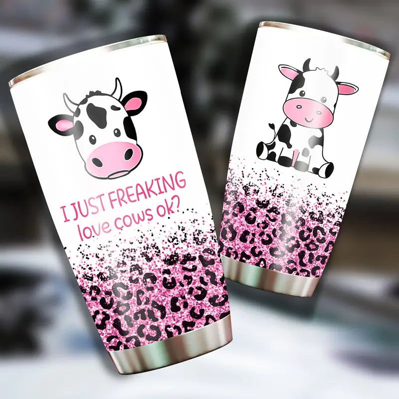 Vaso con estampado de vaca