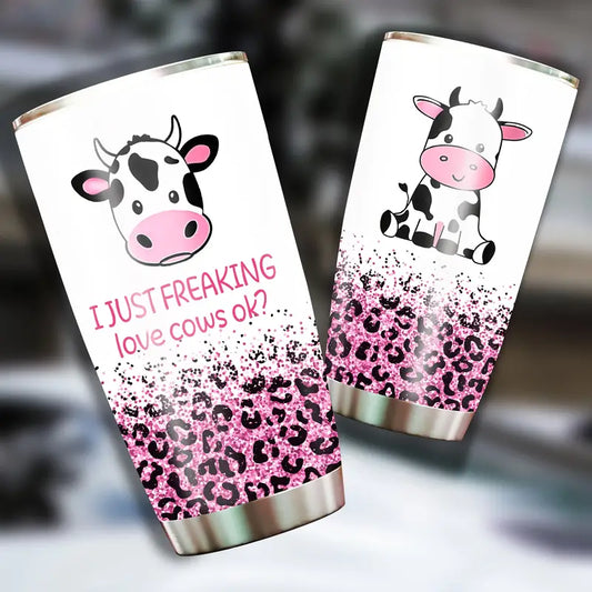 Vaso con estampado de vaca