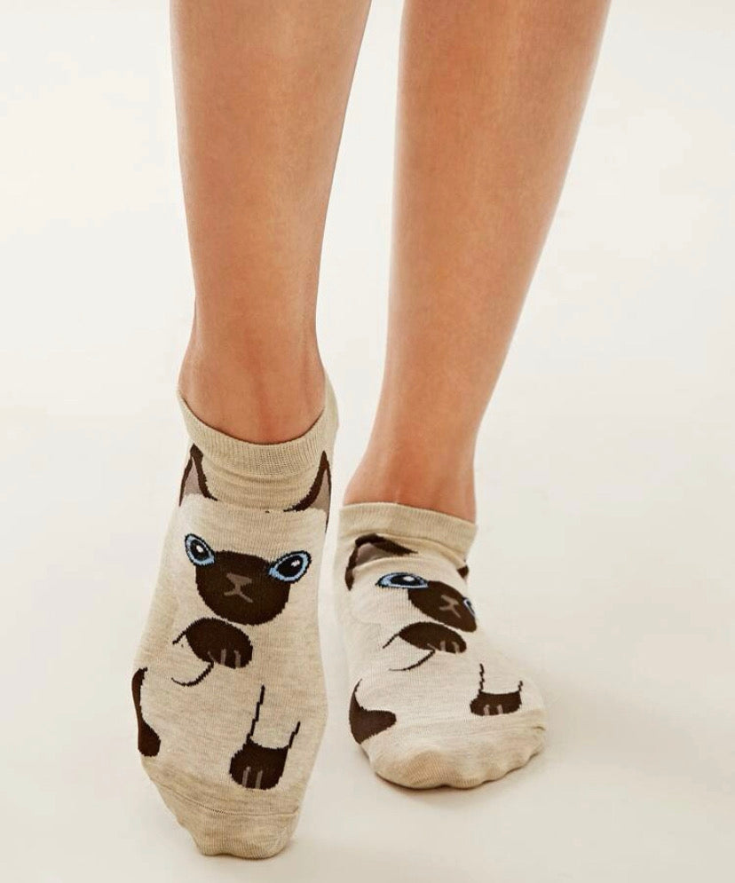 Calcetines divertidos para mujer con diseño de gato