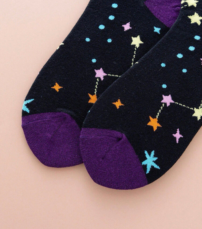 Calcetines con estampado de Luna y estrellas