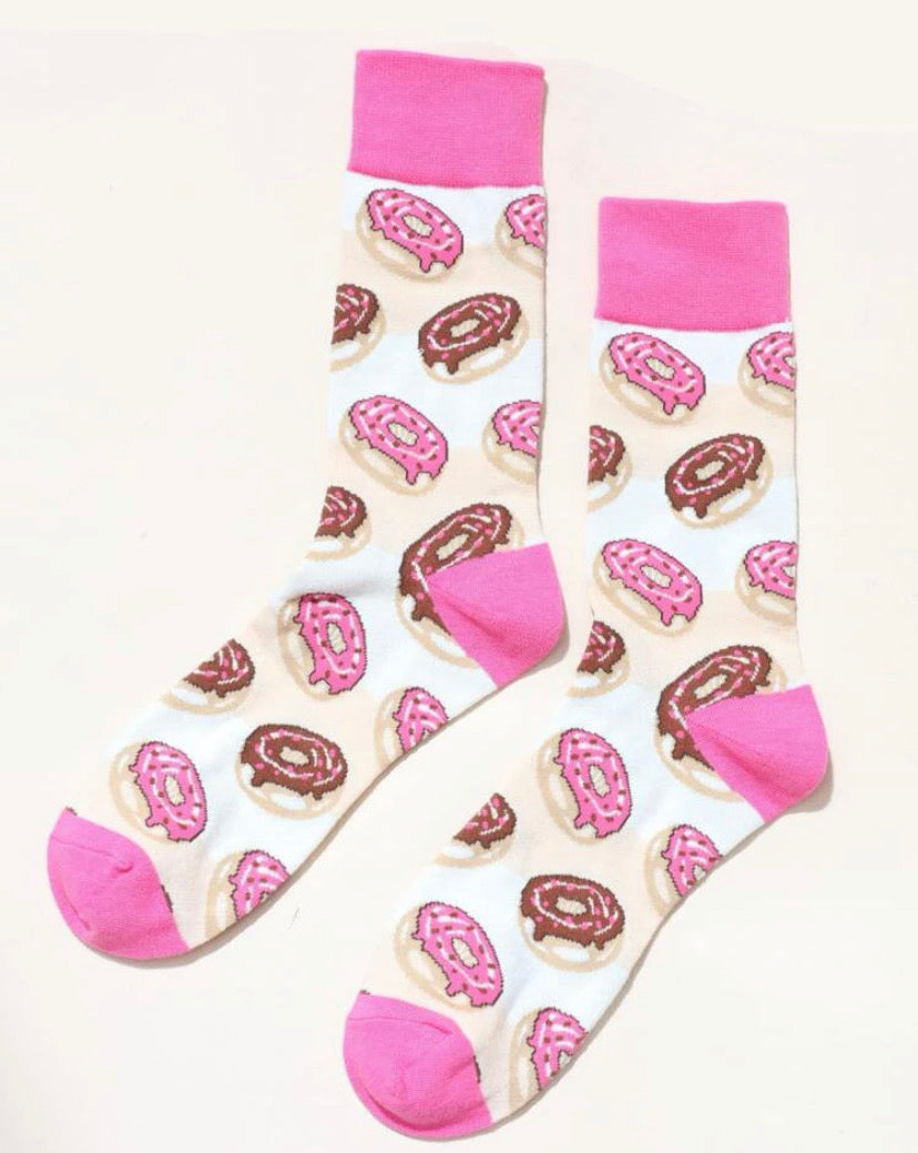 Calcetines con divertido estampado de donuts