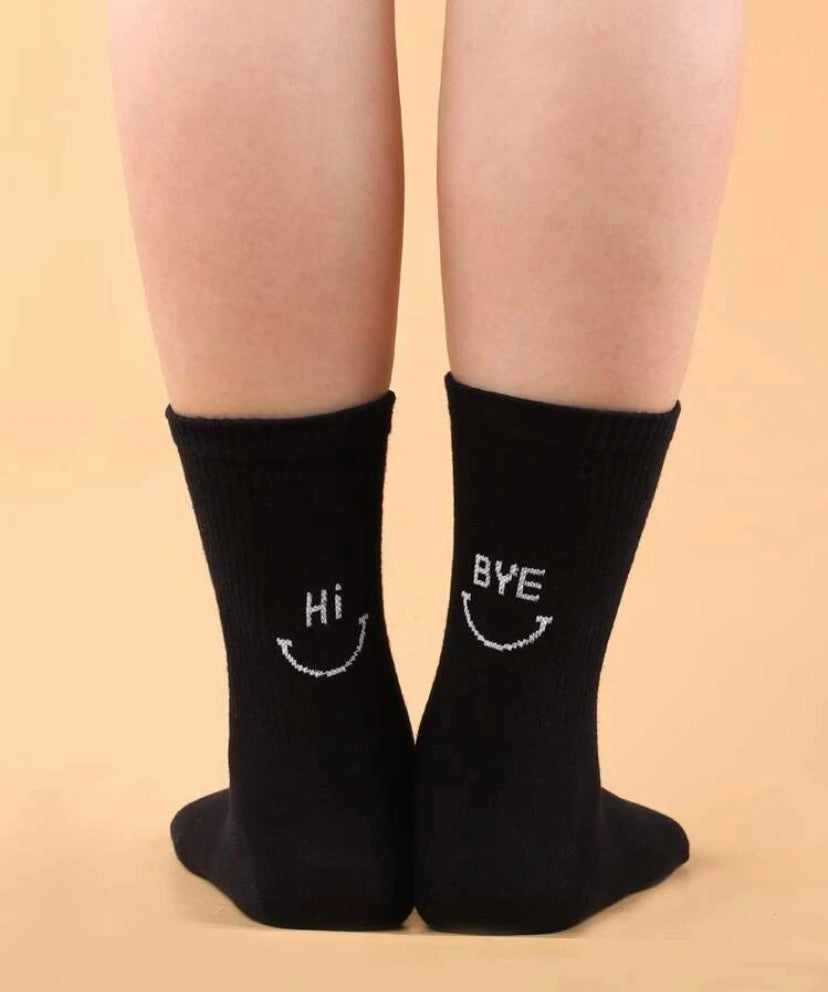 Calcetines con gravado HI Bye