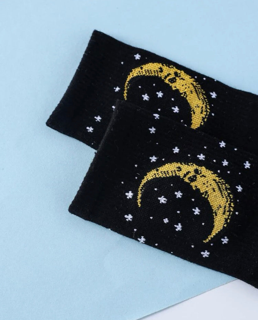 Calcetines con estampado de Luna y Estrellas